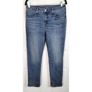 Chico's So Slimming Girlfriend Slim Leg Crop Jeans Size 6